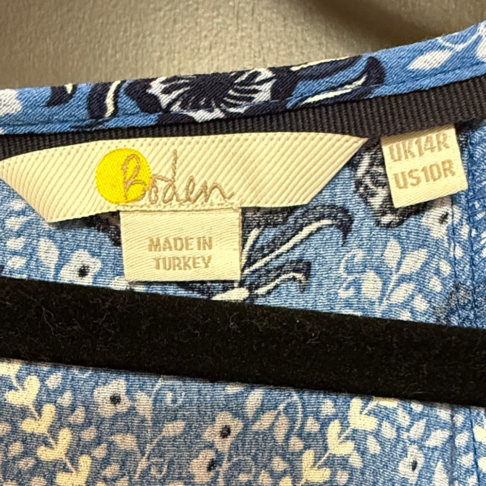Boden Navy Blue Patterned Maxi Dress - Picture 2 of 3